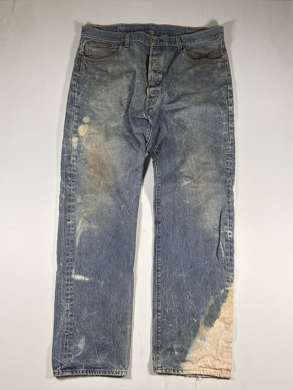 Vintage 90s Levis 501 Jeans Mens Fits: 38x32 Made USA Straight Leg Distressed